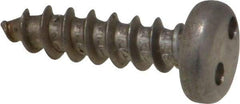Made in USA - #10 Pan Head Spanner Sheet Metal Screw - Stainless Steel, 3/4" Length Under Head, Grade 18-8 - Benchmark Tooling