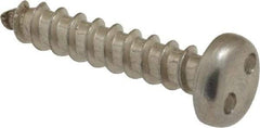 Made in USA - #10 Pan Head Spanner Sheet Metal Screw - Stainless Steel, 1" Length Under Head, Grade 18-8 - Benchmark Tooling