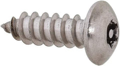 Value Collection - #8 Button Head Torx Sheet Metal Screw - Stainless Steel, 1/2" Length Under Head, Grade 18-8, T15 Drive - Benchmark Tooling