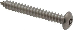 Value Collection - #8 Button Head Torx Sheet Metal Screw - Stainless Steel, 1-1/4" Length Under Head, Grade 18-8, T15 Drive - Benchmark Tooling