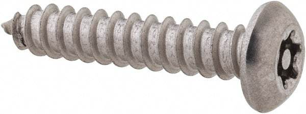 Value Collection - #10 Button Head Torx Sheet Metal Screw - Stainless Steel, 1" Length Under Head, Grade 18-8, T25 Drive - Benchmark Tooling