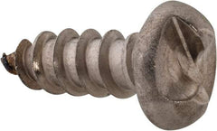 Made in USA - #14 Round Head Slotted Sheet Metal Screw - Stainless Steel, 3/4" Length Under Head, Grade 18-8 - Benchmark Tooling