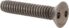 Made in USA - #10-24 UNC, 1" OAL Spanner Drive Machine Screw - Flat Head, Grade 18-8 Stainless Steel, Uncoated, Without Washer - Benchmark Tooling
