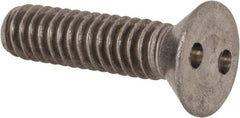 Made in USA - 1/4-20 UNC, 1" OAL Spanner Drive Machine Screw - Flat Head, Grade 18-8 Stainless Steel, Uncoated, Without Washer - Benchmark Tooling