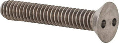 Made in USA - 1/4-20 UNC, 1-1/2" OAL Spanner Drive Machine Screw - Flat Head, Grade 18-8 Stainless Steel, Uncoated, Without Washer - Benchmark Tooling