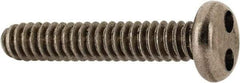 Made in USA - #6-32 UNC, 3/4" OAL Spanner Drive Machine Screw - Pan Head, Grade 18-8 Stainless Steel, Uncoated, Without Washer - Benchmark Tooling