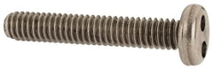 Made in USA - #8-32 UNC, 1" OAL Spanner Drive Machine Screw - Pan Head, Grade 18-8 Stainless Steel, Uncoated, Without Washer - Benchmark Tooling