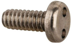 Made in USA - #10-24 UNC, 1/2" OAL Spanner Drive Machine Screw - Pan Head, Grade 18-8 Stainless Steel, Uncoated, Without Washer - Benchmark Tooling