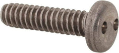Made in USA - #10-24 UNC, 3/4" OAL Spanner Drive Machine Screw - Pan Head, Grade 18-8 Stainless Steel, Uncoated, Without Washer - Benchmark Tooling