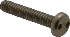 Made in USA - #10-24 UNC, 1" OAL Spanner Drive Machine Screw - Pan Head, Grade 18-8 Stainless Steel, Uncoated, Without Washer - Benchmark Tooling