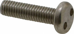 Made in USA - #10-32 UNF, 3/4" OAL Spanner Drive Machine Screw - Pan Head, Grade 18-8 Stainless Steel, Uncoated, Without Washer - Benchmark Tooling