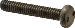 Made in USA - 1/4-20 UNC, 1-1/2" OAL Spanner Drive Machine Screw - Pan Head, Grade 18-8 Stainless Steel, Uncoated, Without Washer - Benchmark Tooling