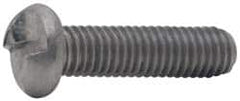 Made in USA - #6-32 UNC, 3/16" Length Under Head One Way Drive Machine Screw - Round Head, Grade 18-8 Stainless Steel, Uncoated, Without Washer - Benchmark Tooling