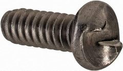Made in USA - #6-32 UNC, 3/8" Length Under Head One Way Drive Machine Screw - Round Head, Grade 18-8 Stainless Steel, Uncoated, Without Washer - Benchmark Tooling