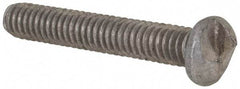 Made in USA - #8-32 UNC, 1" Length Under Head One Way Drive Machine Screw - Round Head, Grade 18-8 Stainless Steel, Uncoated, Without Washer - Benchmark Tooling