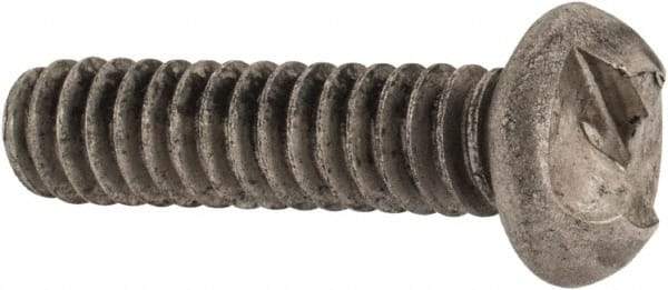 Made in USA - #10-24 UNC, 3/4" Length Under Head One Way Drive Machine Screw - Round Head, Grade 18-8 Stainless Steel, Uncoated, Without Washer - Benchmark Tooling