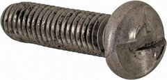Made in USA - #10-32 UNF, 3/4" Length Under Head One Way Drive Machine Screw - Round Head, Grade 18-8 Stainless Steel, Uncoated, Without Washer - Benchmark Tooling