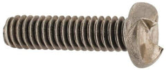 Made in USA - 1/4-20 UNC, 1" Length Under Head One Way Drive Machine Screw - Round Head, Grade 18-8 Stainless Steel, Uncoated, Without Washer - Benchmark Tooling