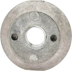 Made in USA - 5/16-18, Alloy Steel, Zinc Plated, Right Hand Spherical Fixture Nut - 1/4" High - Benchmark Tooling