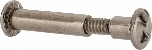 Value Collection - #10-24 Thread Screw & Barrel, Truss Head, One Way Drive, Stainless Steel Sex Bolt & Binding Post - 3/4" Length Under Head, 1" Long Barrel, Grade 18-8 - Benchmark Tooling