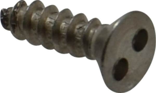 Made in USA - #6 Flat Head Spanner Sheet Metal Screw - Stainless Steel, 1/2" OAL, Grade 18-8 - Benchmark Tooling