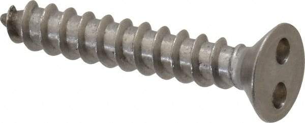 Made in USA - #8 Flat Head Spanner Sheet Metal Screw - Stainless Steel, 1" OAL, Grade 18-8 - Benchmark Tooling
