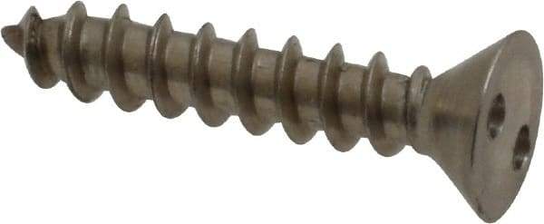 Made in USA - #10 Flat Head Spanner Sheet Metal Screw - Stainless Steel, 1" OAL, Grade 18-8 - Benchmark Tooling