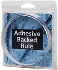 Made in USA - 3 Ft. Long x 1/2 Inch Wide, 1/32 Inch Graduation, Silver, Mylar Adhesive Tape Measure - Reads Left to Right, Horizontal Scale - Benchmark Tooling