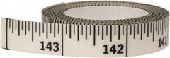 Made in USA - 12 Ft. Long x 1/2 Inch Wide, 1/16 Inch Graduation, Clear, Mylar Adhesive Tape Measure - Reads Right to Left, Horizontal Scale - Benchmark Tooling