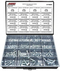 Value Collection - 200 Piece Steel Hex Head Cap Screws - M8 to M16 Thread, Grade 2 - Benchmark Tooling