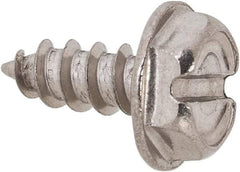 Value Collection - #6 Hex Washer Head Slotted Sheet Metal Screw - Stainless Steel, 3/8" Length Under Head, Grade 18-8 - Benchmark Tooling