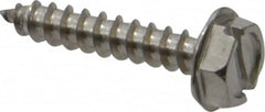 Value Collection - #6 Hex Washer Head Slotted Sheet Metal Screw - Stainless Steel, 3/4" Length Under Head, Grade 18-8 - Benchmark Tooling