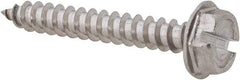 Value Collection - #6 Hex Washer Head Slotted Sheet Metal Screw - Stainless Steel, 1" Length Under Head, Grade 18-8 - Benchmark Tooling