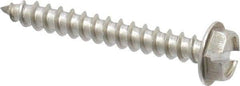 Value Collection - #10 Hex Washer Head Slotted Sheet Metal Screw - Stainless Steel, 1-1/2" Length Under Head, Grade 18-8 - Benchmark Tooling