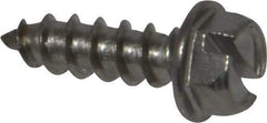 Value Collection - #12 Hex Washer Head Slotted Sheet Metal Screw - Stainless Steel, 3/4" Length Under Head, Grade 18-8 - Benchmark Tooling