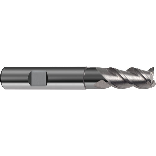 1/2 3FL CARB END MILL W/FLAT-BRIGHT - Exact Industrial Supply