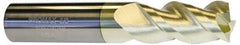 ProMax - 7/32", 3/8" LOC, 1/4" Shank Diam, 2" OAL, 3 Flute, Solid Carbide Square End Mill - Single End, ZrN Finish, Spiral Flute, 40° Helix, Right Hand Cut, Right Hand Flute, Series 109 - Benchmark Tooling