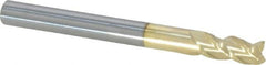 ProMax - 3/16", 3/8" LOC, 3/16" Shank Diam, 2" OAL, 3 Flute, Solid Carbide Square End Mill - Single End, ZrN Finish, Spiral Flute, 40° Helix, Right Hand Cut, Right Hand Flute, Series 109 - Benchmark Tooling