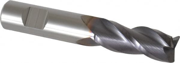 Niagara Cutter - 1/2", 3 Flute, Single End, Solid Carbide, 0.0300 - 0.0350" Corner Radius End Mill - 3" OAL, 35° Helix, Right Hand Flute, 1-1/4" LOC, Right Hand Cut - Benchmark Tooling