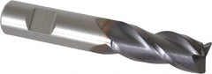 Niagara Cutter - 1/2", 3 Flute, Single End, Solid Carbide, 0.0300 - 0.0350" Corner Radius End Mill - 3" OAL, 35° Helix, Right Hand Flute, 1-1/4" LOC, Right Hand Cut - Benchmark Tooling