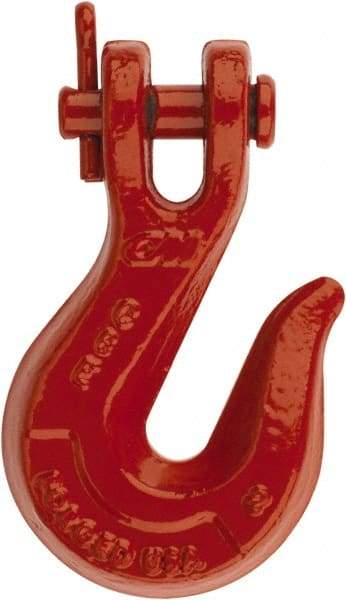 CM - 1/4 Inch Chain Diameter, Grade 80 Clevis Hook - 3,500 Lbs. Load Capacity, 5/16 Inch Inside Diameter, 21/64 Inch Pin Diameter, 3/8 Inch Hook Throat, 1-15/16 Inch Hook Width - Benchmark Tooling