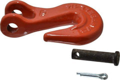 Campbell - 1/4 Inch Chain Diameter, Grade 70 Clevis Hook - 4,100 Lbs. Load Capacity, 3/08 Inch Inside Diameter, 11/32 Inch Pin Diameter, 5/16 Inch Hook Throat - Benchmark Tooling