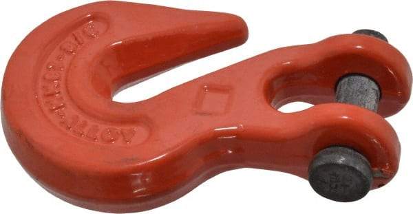 Campbell - 3/8 Inch Chain Diameter, Grade 70 Clevis Hook - 7,100 Lbs. Load Capacity, 17/32 Inch Inside Diameter, 1/02 Inch Pin Diameter, 7/16 Inch Hook Throat - Benchmark Tooling