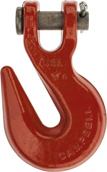 Campbell - 5/8 Inch Chain Diameter, Grade 70 Clevis Hook - 18,100 Lbs. Load Capacity, 13/16 Inch Inside Diameter, 25/32 Inch Pin Diameter, 3/4 Inch Hook Throat - Benchmark Tooling