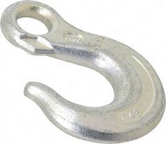 CM - 5,400 Lb Capacity, Chain Grade 43, Carbon Steel Eye Hook - 3-1/4" Reach, 11/16" Eye ID, 3/8" Chain Diam - Benchmark Tooling