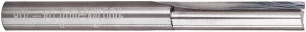 Freud - 1/4" Diam, 1/4" Shank Diam, 1" Length of Cut, 2 Flute Double Edge Straight Router Bit - 2-1/2" Overall Length, Solid Carbide - Benchmark Tooling