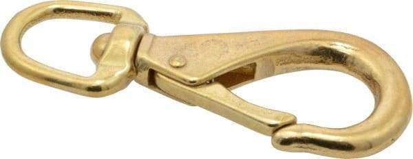 Value Collection - 4-1/2" Long Swivel Eye Boat Snap - Solid Brass with 9/16" Snap Opening - Benchmark Tooling