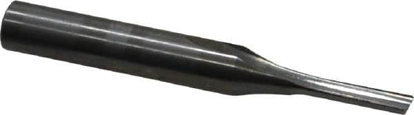 Onsrud - 1/8" Diam, 1/4" Shank Diam, 1/2" Length of Cut, 1 Flute Single Edge Straight Router Bit - 2" Overall Length, Right Hand Cut, Solid Carbide - Benchmark Tooling