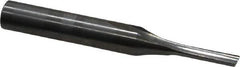 Onsrud - 1/8" Diam, 1/4" Shank Diam, 1/2" Length of Cut, 1 Flute Single Edge Straight Router Bit - 2" Overall Length, Right Hand Cut, Solid Carbide - Benchmark Tooling