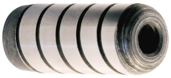 Unbrako - M20, 30mm OAL, Knurled Cup Point Set Screw - Grade 45H Alloy Steel, 10mm Key - Benchmark Tooling